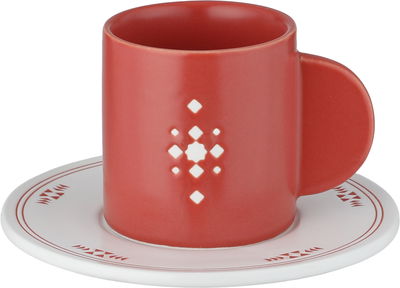 طقم فناجين قهوة تركي بورسلان ون مور، 140 مل، 12 قطعة - أبيض بني product image 2