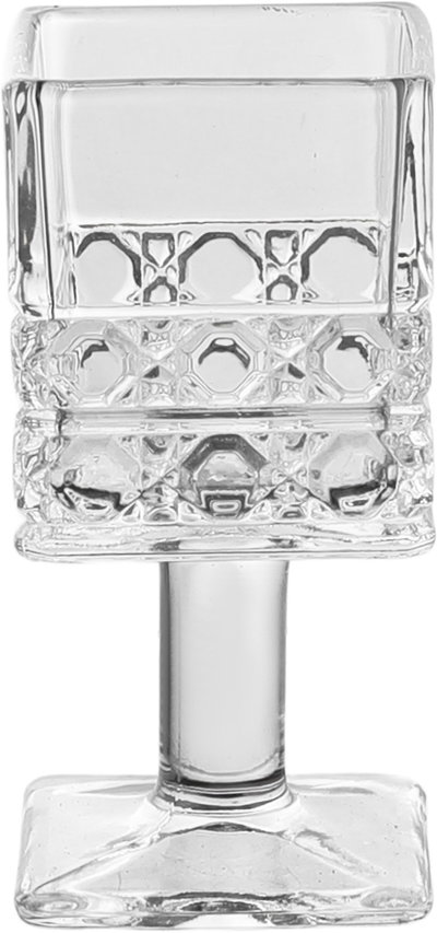طقم كاسات تقديم زجاج السيف غاليري، 6 قطع، مربع، قاعدة - شفاف product image 3