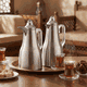 Al Saif Gallery Abq Thermos Set, 1/0.7 Liter, Glass Inner Material, 3 Pieces, Tofriya, Transparent Handle - Transparent Silver product image 8