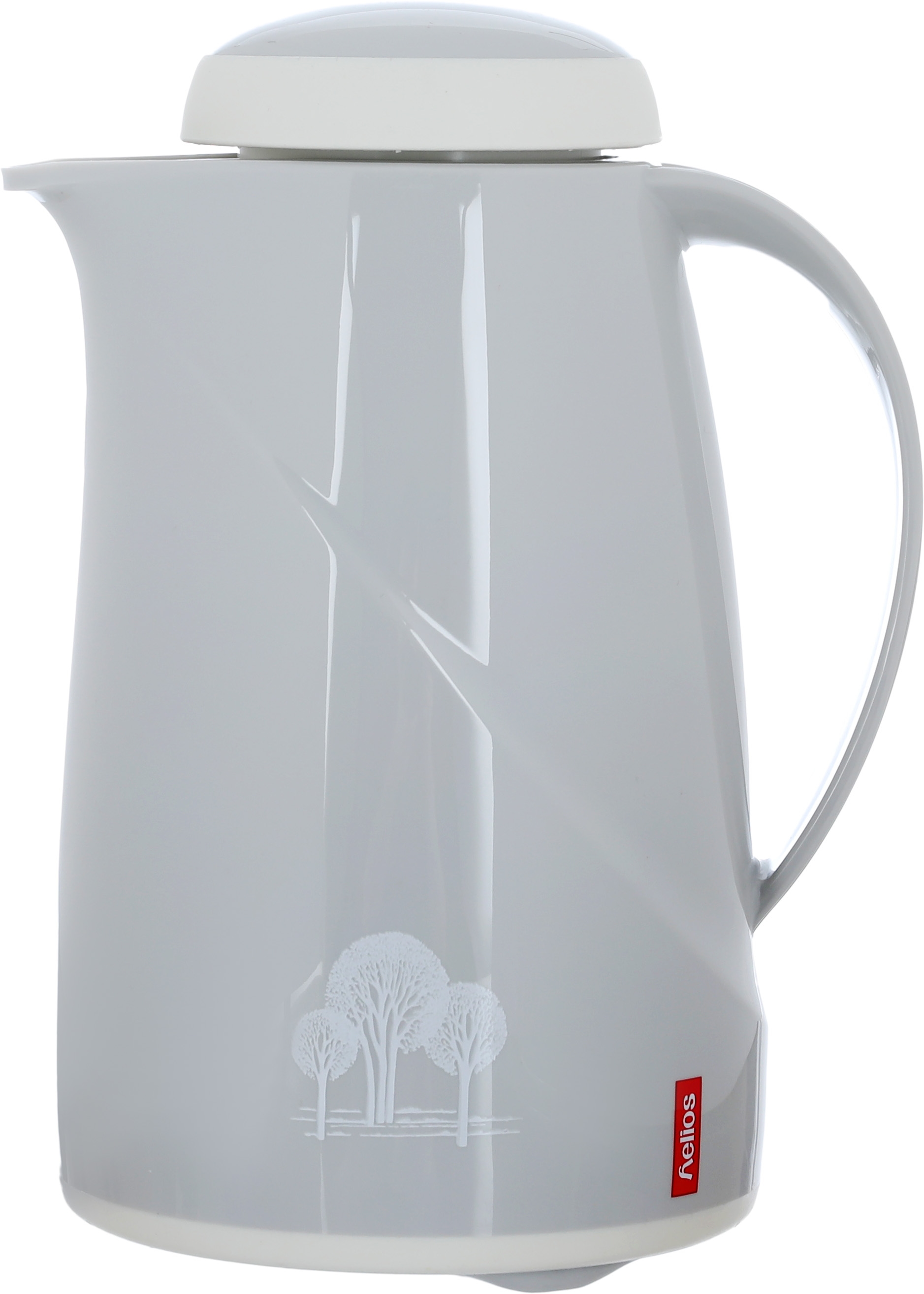 Helios thermos, 0.6 liters, thermal glass inner container, plastic outer shell - white product image