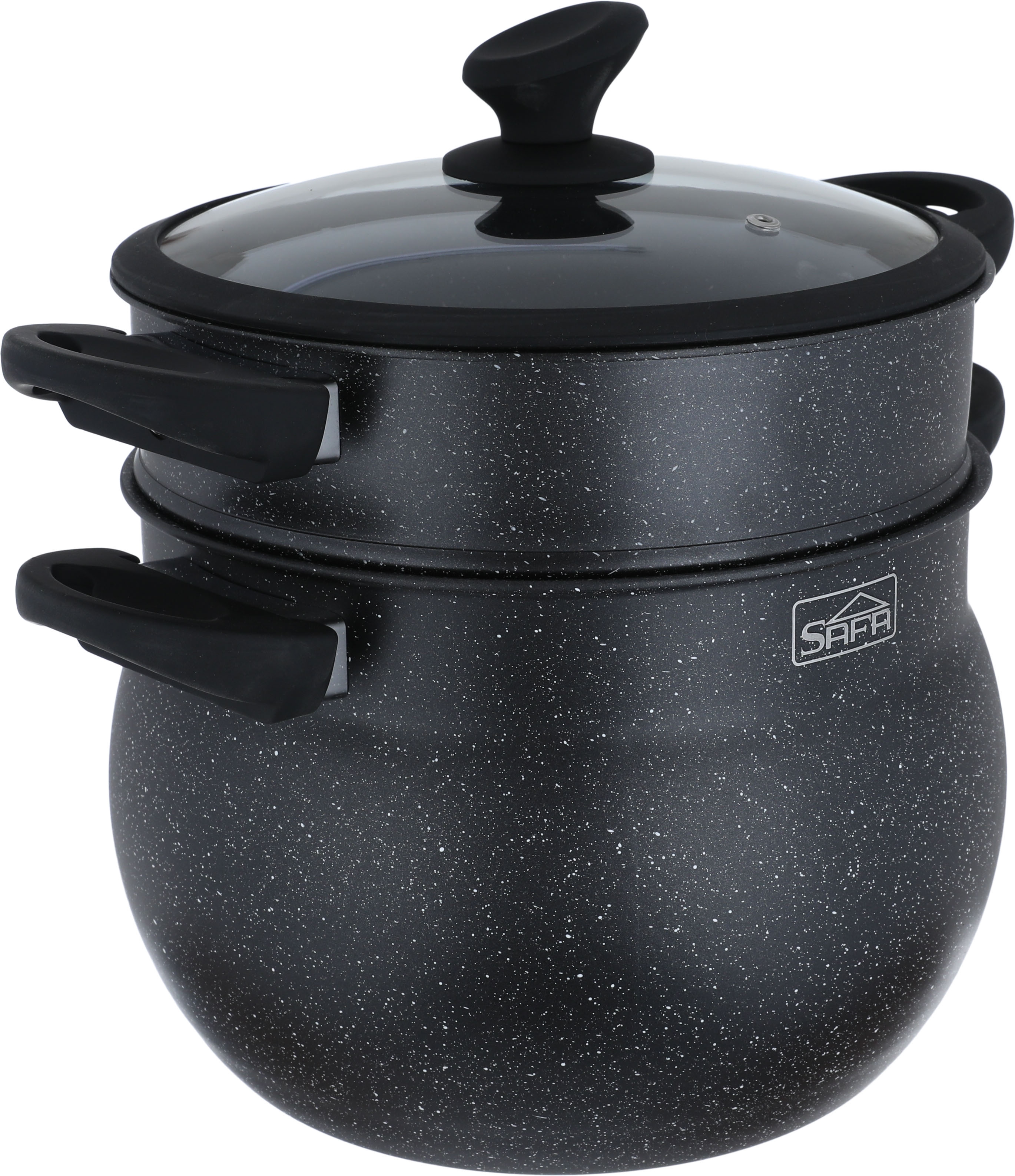 Safa Granite Double Cooker, 8L - Black product image 3