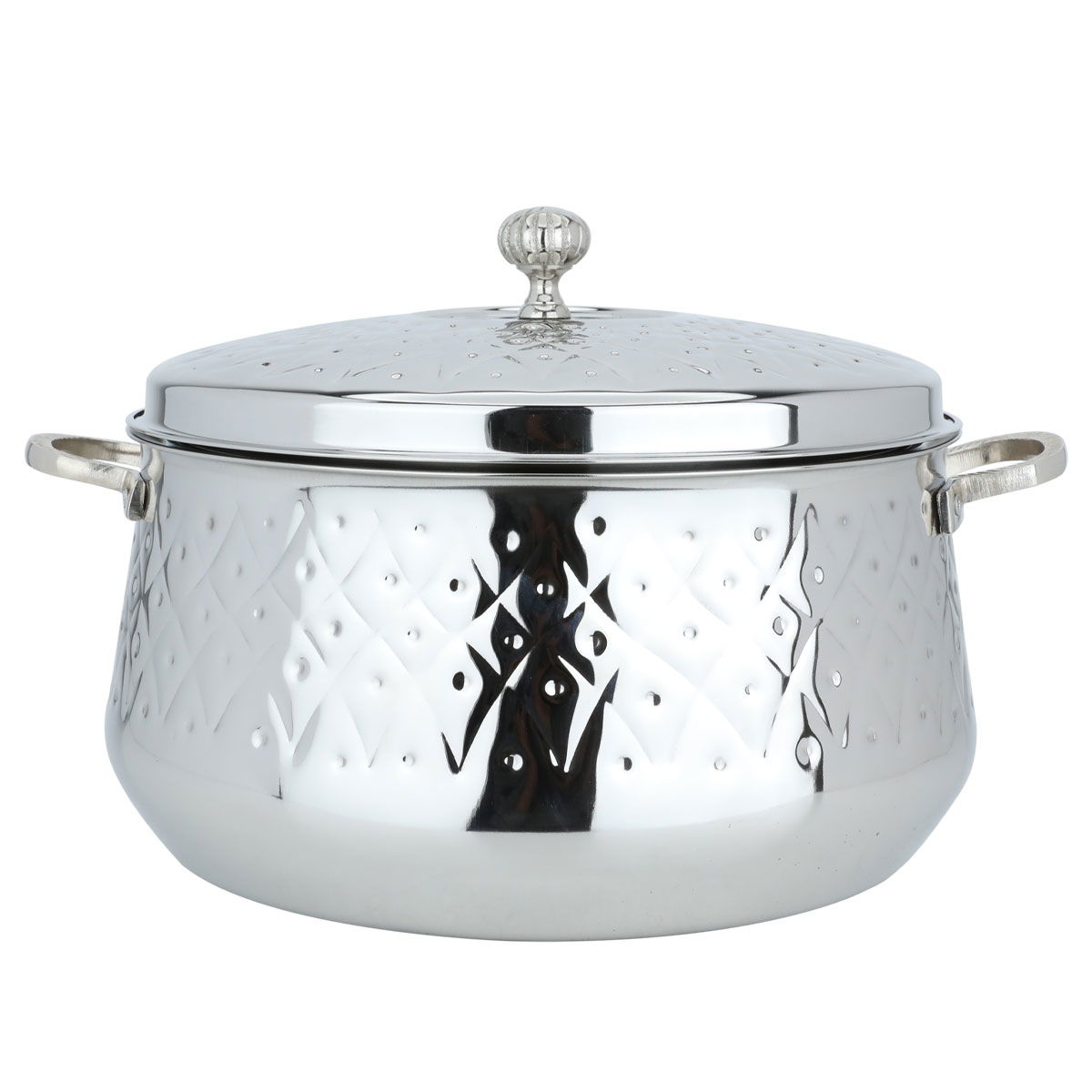Al Saif Gallery Maglite Steel Food Container, 7500 ml, Embossed - Silver product image 1