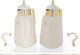 Al Saif Gallery Lamia thermos set, 1 liter, 3 pieces, tofariya, thermal glass inner shell, plastic outer shell - pearl gold product image 1
