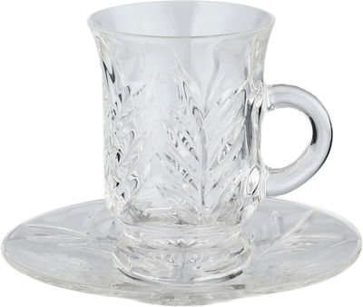 Al Saif Gallery Crystal Serving Set and Cups, 18 Pieces - Clear product image 3