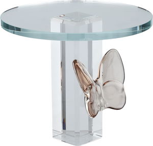 ستاند تقديم حلا زجاج السيف غاليري، 15×15×13 سم، دائري - شفاف وردي product image 2