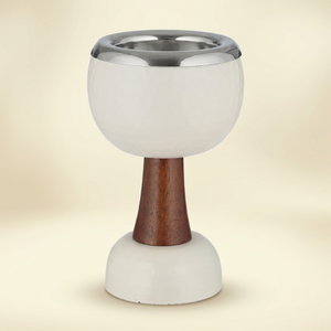 مبخرة ستانلس ستيل السيف غاليري، 8x8x13 سم ، دائرية - كريمي خشبي product image