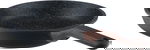 Robust Granite cookware set with glass lid, wooden handle, 7 pieces - black product image 4