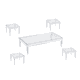 طقم طاولات اكريلك و زجاج، 5 قطع - شفاف product image 2