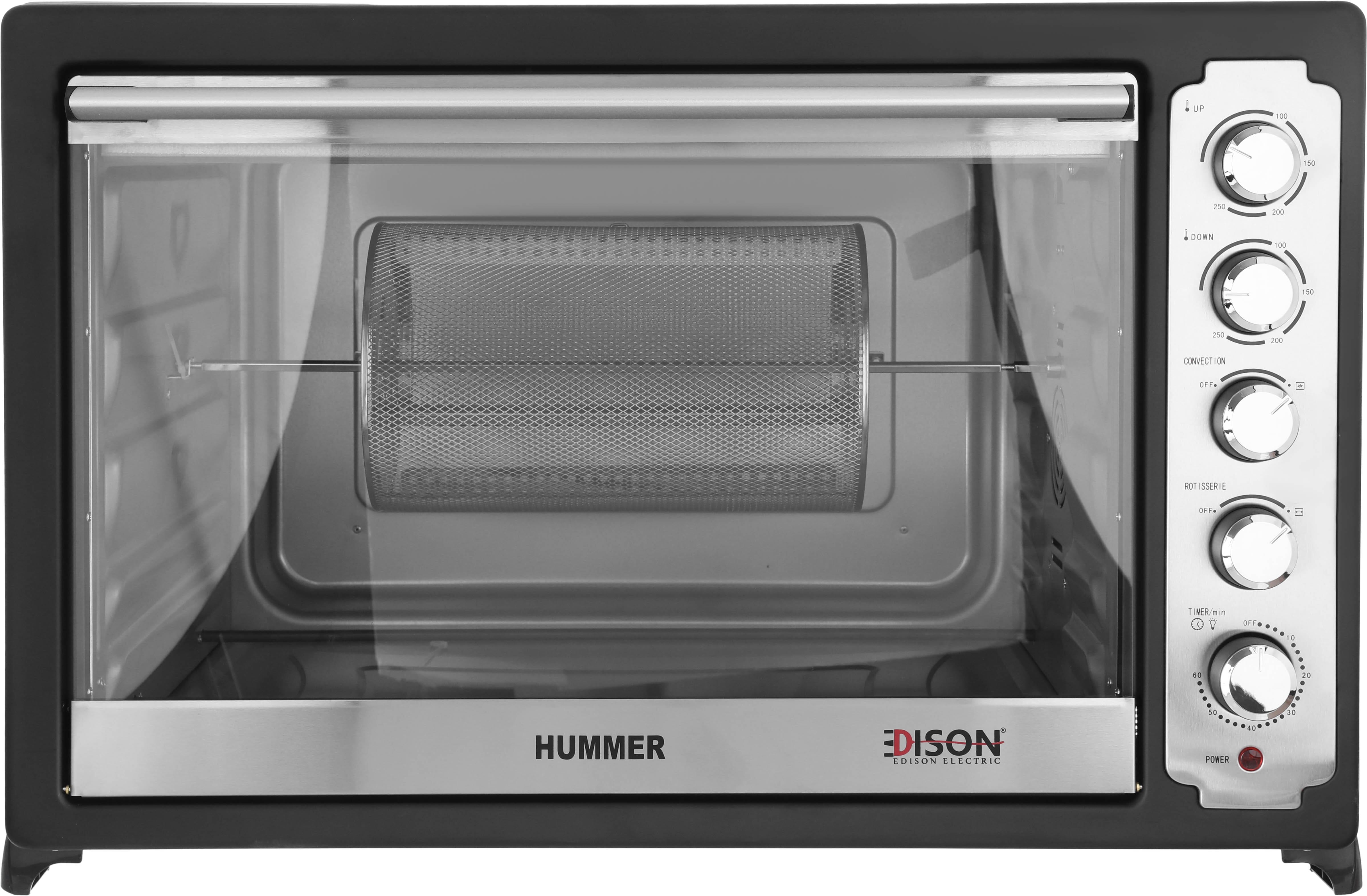 فرن كهربائي بشواية إديسون همر، 2800 واط، 120 لتر، TY1200BCL - فضي product image