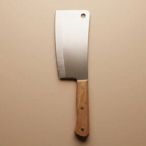 Al Saif Gallery stainless steel cleaver, 6 inches, wooden handle - wooden product image