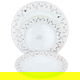 طقم سفرة بورسلان السيف غاليري، 86 قطعة، شكل سداسي - أبيض product image 4