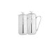 Al Saif Aura thermos set, 1/1 liter, 2 pieces, thermal glass inner container, stainless steel outer shell - silver product image 1