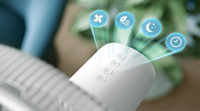 مروحة ستاند عمودية فيليبس سيريس 2000، 48 واط، 15 بوصة، 3 سرعات، مؤقت، 7 شفرات، CX2550/00 - ابيض رمادي product image 9