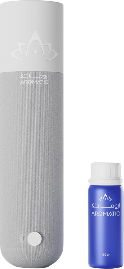 جهاز التعطير المُضيء الذكي اروماتيك، اضاءة LED، AF450، يدعم البلواتوث - رمادي product image 1