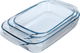 Pyrex glass oven tray set, 3 pieces - Clear product image 1