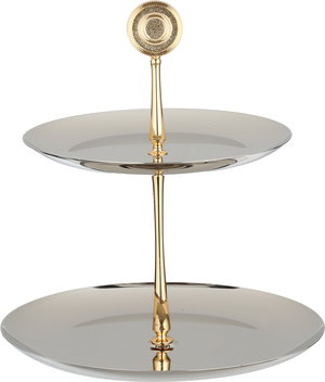 Al Saif Gallery Stated Presents Stainless Steel, 2-Tier - Silver Gold product image