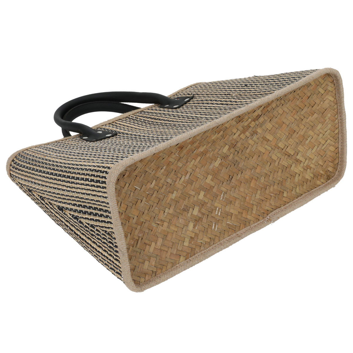 Al Saif Gallery wicker thermos bag, 39 x 31 cm - black beige product image 2