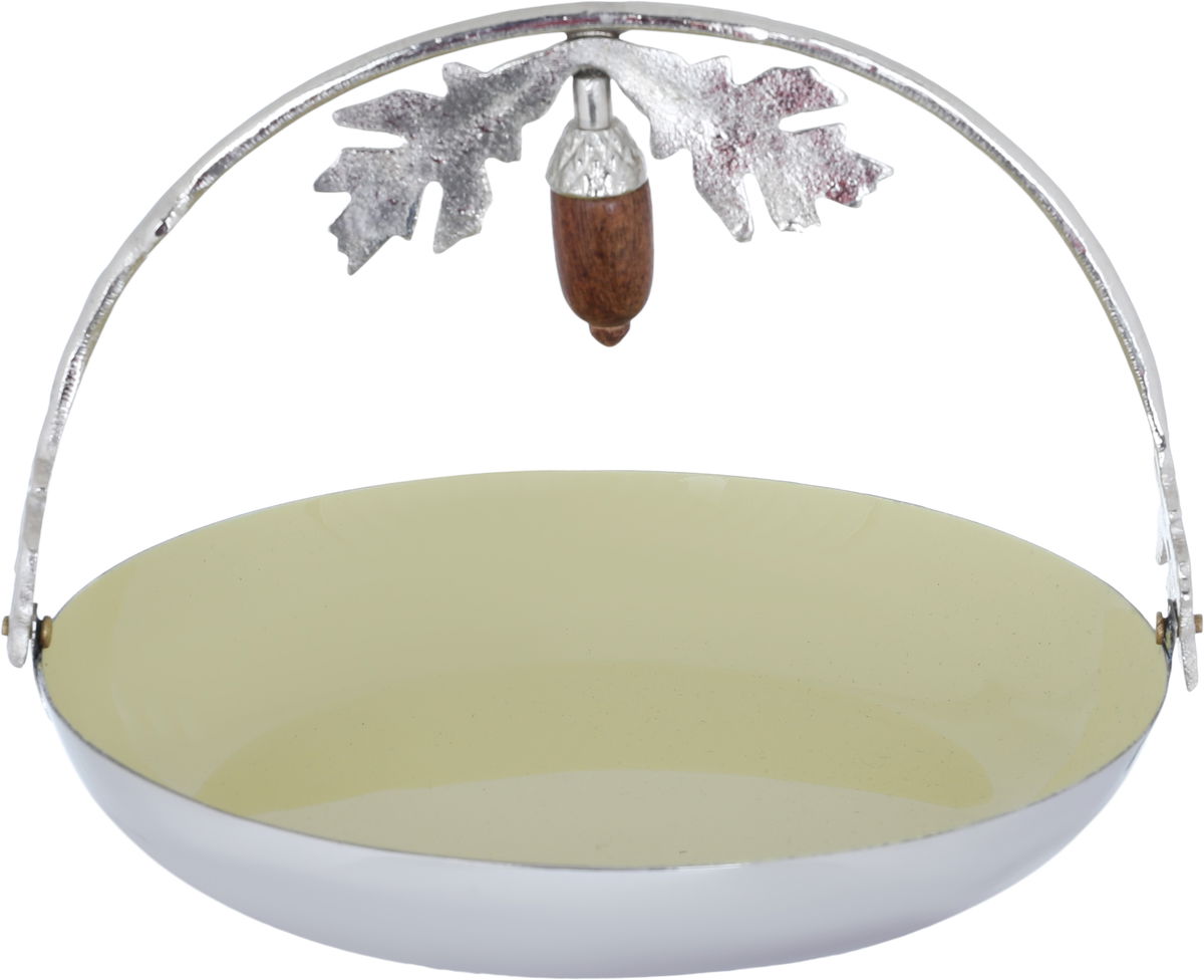 Al Saif Gallery Steel Serving Plate, 17.5 x 3 cm - Silver product image