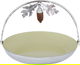Al Saif Gallery Steel Serving Plate, 17.5 x 3 cm - Silver product image 1
