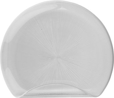 طقم صحون زجاج السيف غاليري، 6 قطع، مع ستاند، منقوش - فضي شفاف product image 5