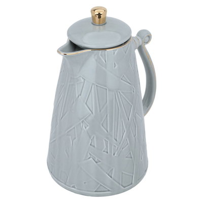 Al Saif Gallery porcelain thermos, 1 liter - gray product image 3