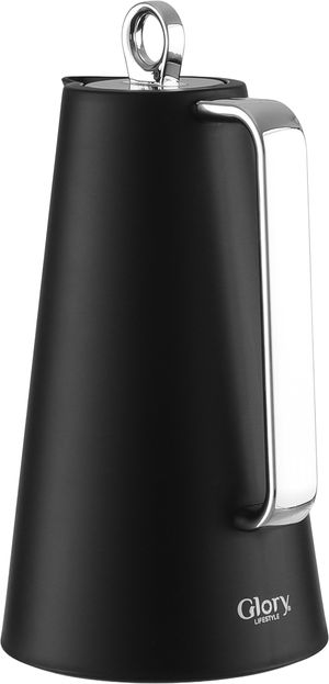 ترمس جلوري، 1 لتر، خامة داخلية زجاج، يد فضي، غطاء ضغاط - اسود product image 2