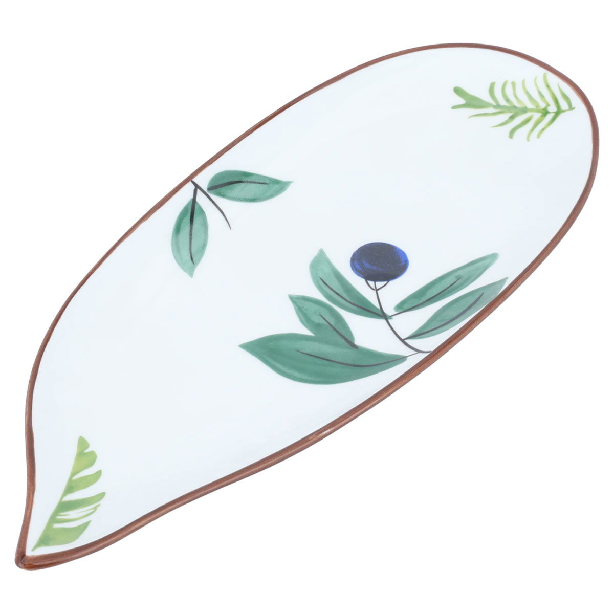Al Saif Gallery porcelain dessert plate, 9 inches, teardrop shape, engraved - white product image