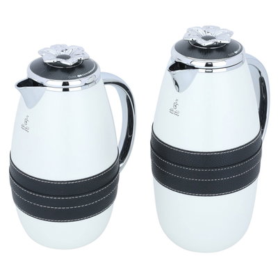 Al Saif Gallery Asmaa Thermos Set, 1/0.75 Liter, 2 Pieces - White product image 2