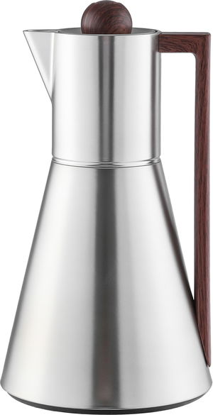 ترمس لينا افريست، 1 لتر، الخامة الداخلية زجاج حراري، ضغاط، يد خشبي - فضي product image