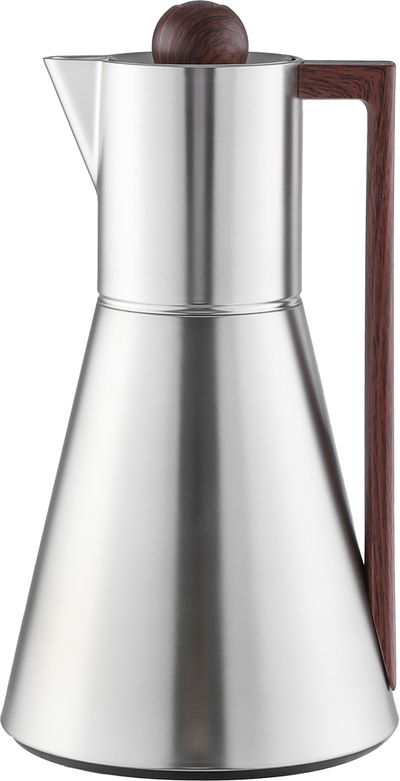 ترمس لينا افريست، 1 لتر، الخامة الداخلية زجاج حراري، ضغاط، يد خشبي - فضي product image 1