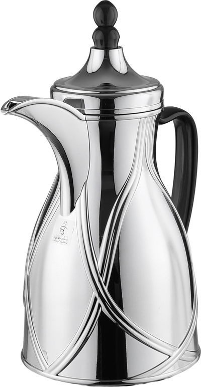 طقم ترامس طيف السيف غاليري، 0.7 / 1 لتر، 2 قطعة، خامة داخلية زجاج، يد أسود، غطاء ضغاط - فضي لامع product image 5