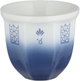 فنجان قهوة عربي سعودي بورسلان السيف غاليري، مضلع، زخارف فنية - أبيض أزرق product image 1