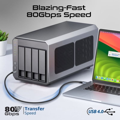 كابل USB4 بروميت باور بولت t5-80G، طول 1.2 متر، يدعم حتي قوة 240 واط، سرعة 80 جيجابت في الثانية - اسود product image 6