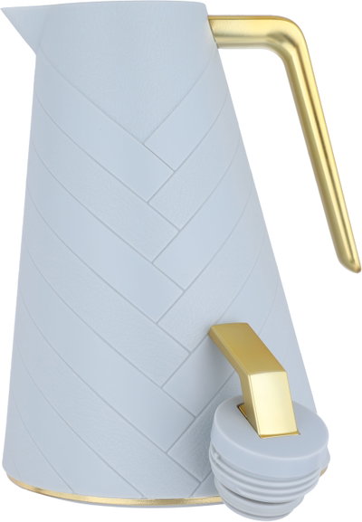 ترمس جلوري، 1 لتر، حافظة داخلية زجاج - رمادي فاتح product image 5