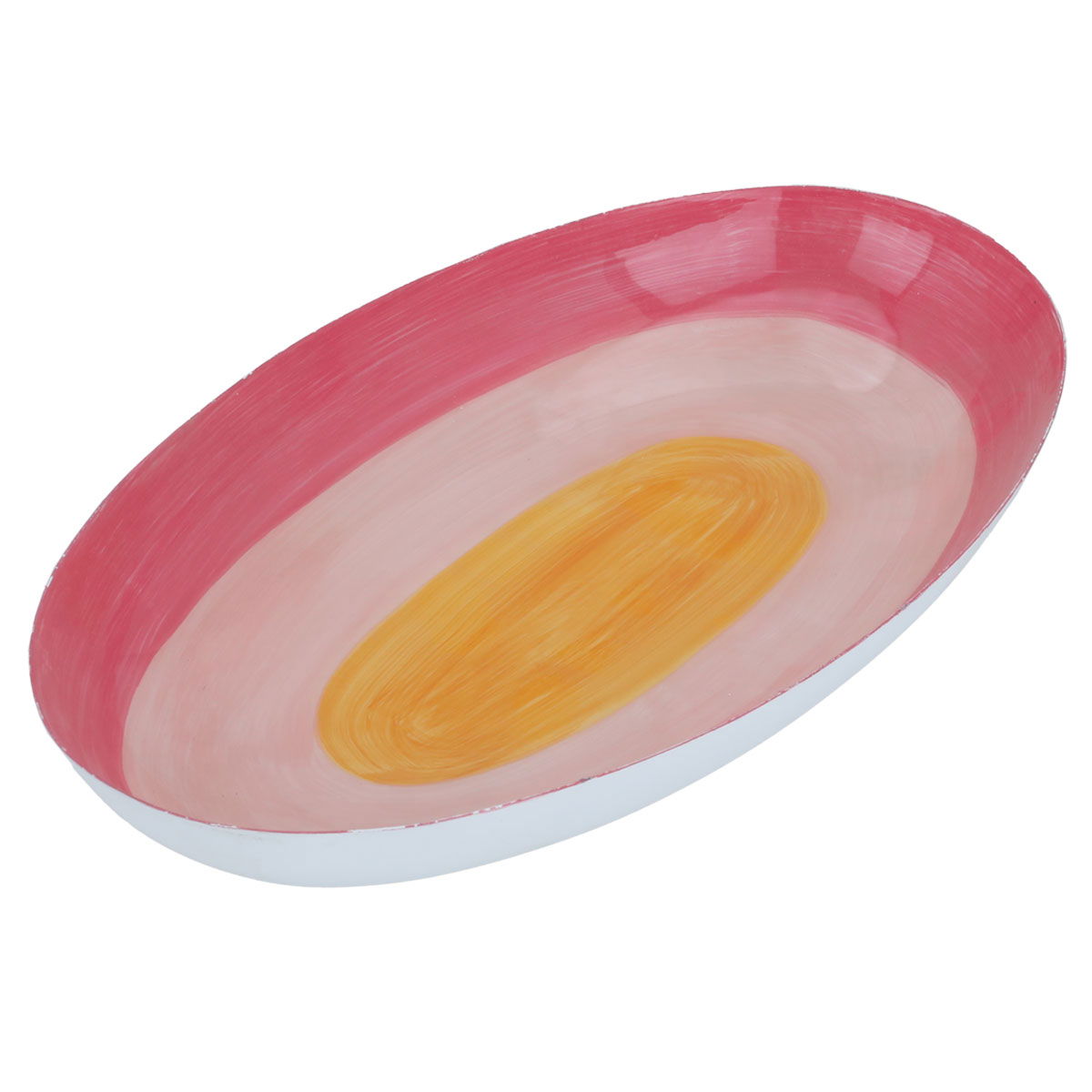 Al Saif Gallery Steel Sweet Serving Plate, Oval, 29.5 x 16.5 x 3.5 cm - Pink product image 2