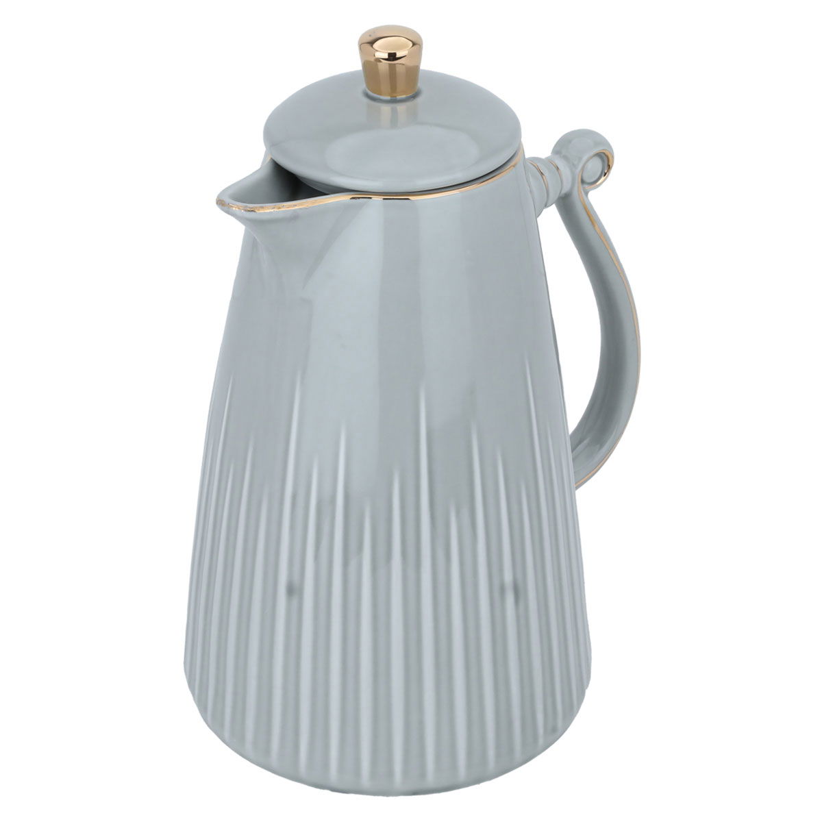 Harmony Al Saif Gallery thermos, 1 liter, thermal glass inner container, porcelain outer shell - gray product image 2