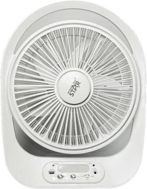مروحة طاولة ويننج ستار، 12 بوصة، بطارية 6 فولت، سرعتان، شاشة ديجيتال، ST-4056 - ابيض product image