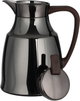 Al Saif GalleryAl-Diriyah Thermos, 0.5 Liter, Glass Inner Container, Stainless Steel Outer Body, Self-Service, Push-Button - Glossy Black Dark Wood product image 5