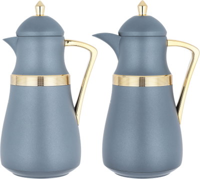 طقم ترامس نجد السيف غاليري، 1/1 لتر، حافظة داخلية زجاج حراري - رمادي ذهبي product image 2