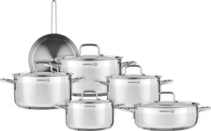 طقم قدور ستانلس ستيل الفا كوركماز، 11 قطعة - فضي product image 2