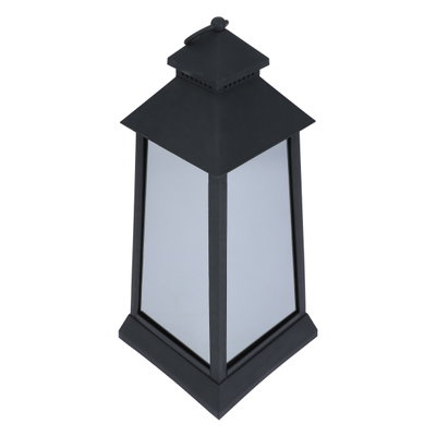 Metal outdoor lighting lantern, 27x13.5 cm - black product image 1