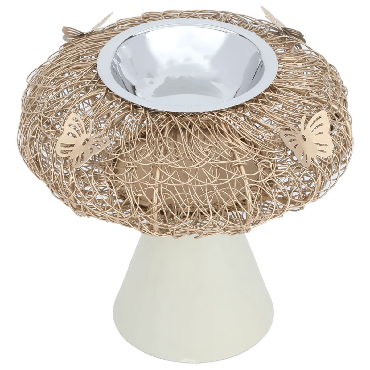 Al Saif Gallery steel incense burner, 17 x 17 x 16 cm - golden beige product image 1