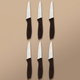 طقم سكاكين استيل السيف غاليري، 3.5 بوصة، 6 قطع - بني غامق product image 1