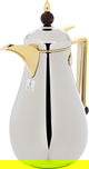 Al Saif Gallery Crystal Thermos Set, 1/0.7 liter, tofaria, thermal glass inner container, steel outer shell - silver product image 4