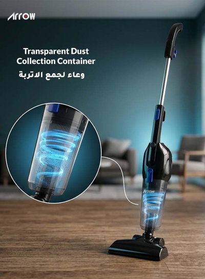 Arrow RO-600STVR Upright Vacuum Cleaner, 800W, 1.2L, 5m Cord - Silver Black product image 9