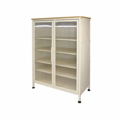 Modern buffet made of MDF wood and metal, 110×72×35 cm - White product image 3