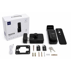 Smart Home Door Lock, supports Wi-Fi and Bluetooth, fingerprint sensor, IPX5 protection rating - Black product image 2