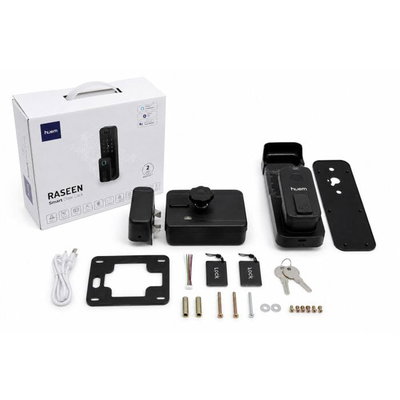 Smart Home Door Lock, supports Wi-Fi and Bluetooth, fingerprint sensor, IPX5 protection rating - Black product image 2