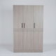 خزانة ملابس خشب MDF، 54×160×200 سم 3 ابواب - رمادي فاتح product image 3