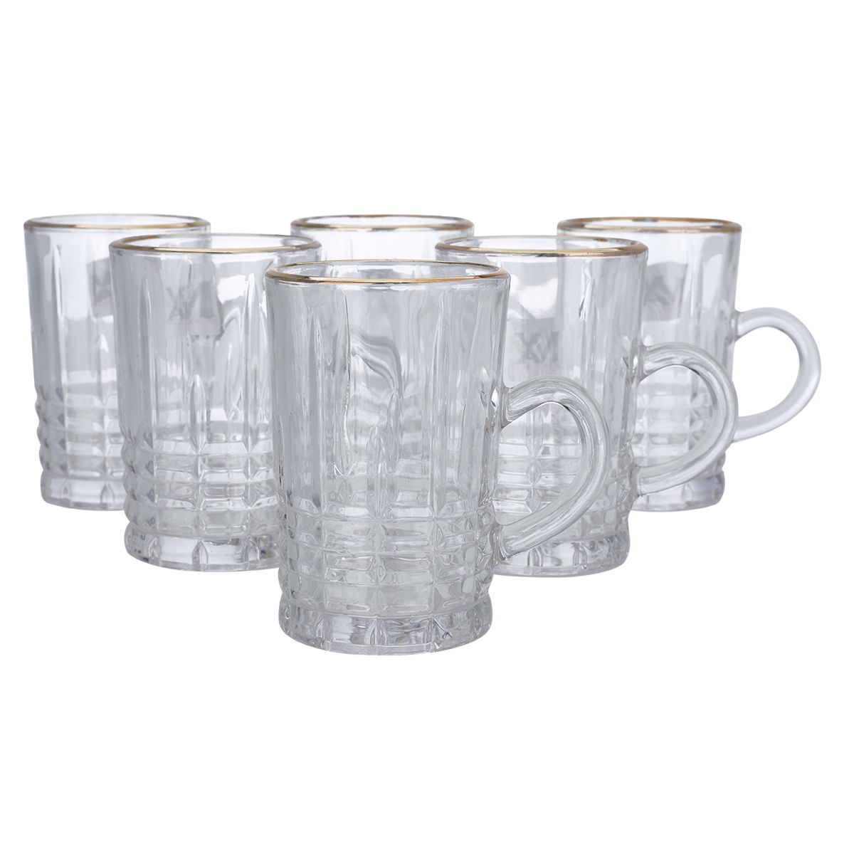 Al Saif Gallery Glass Tea Bialat Serving Set, 6 Pieces - Clear product image